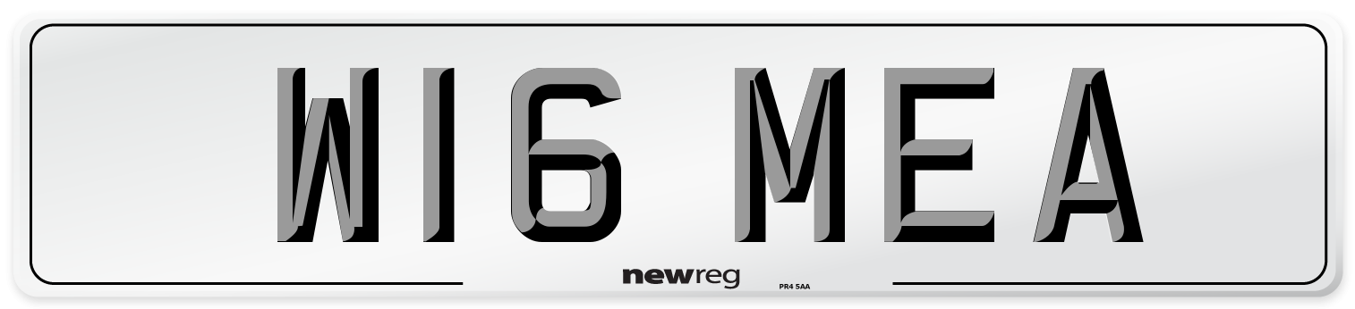 W16 MEA Number Plate from New Reg
